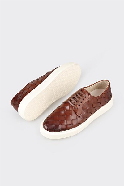 Elle Shoes Tan Leather Men's Casual Shoes