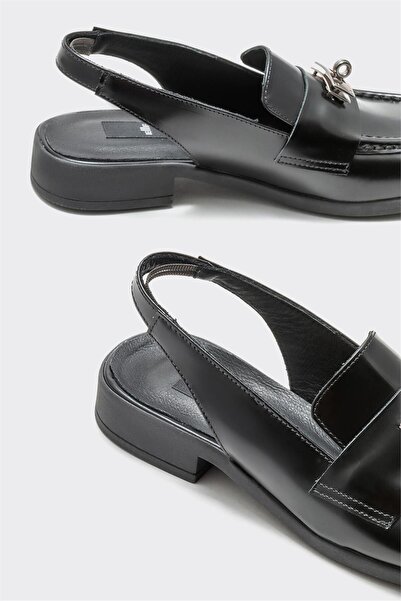 Elle Shoes Siyah Deri Kadın Günlük Ayakkabı