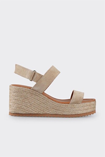 Elle Shoes Naturel Deri Kadın Espadril