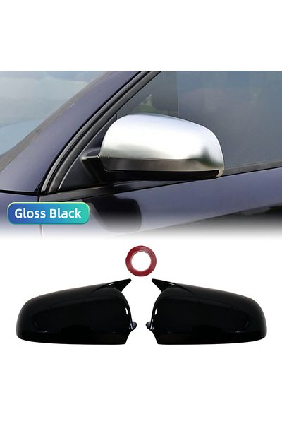 Choice Bright Black 2pcs Side Car Rearview Mirror Cover Caps For Audi A3 S3 8p 05-08 A4 S4 B6 B7 8e 8h A6 S