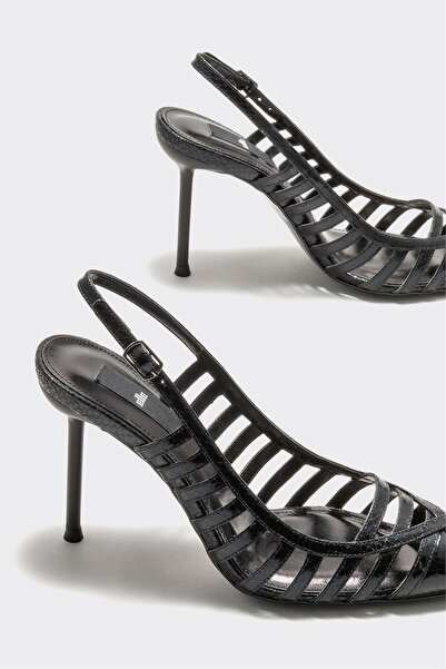 Elle Shoes Siyah Kadın Topuklu Ayakkabı