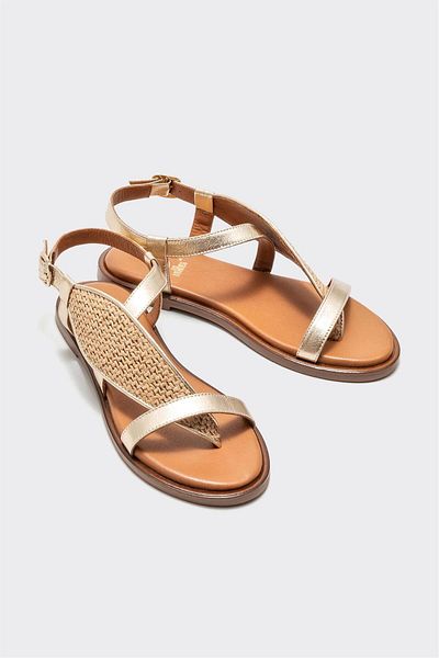 Elle Shoes Gold Women's Flip Flops Sandals