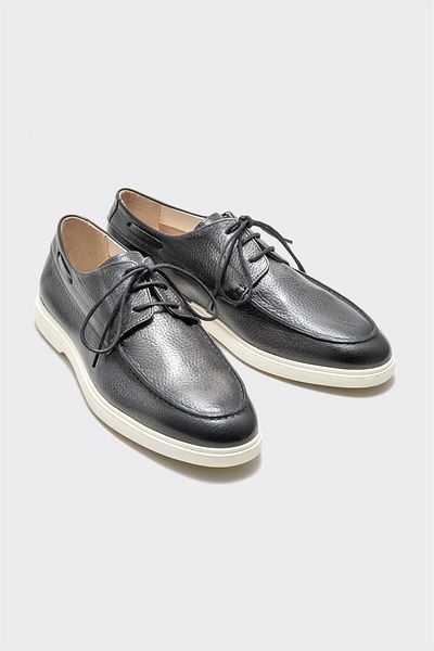 Elle Shoes Black Leather Men's Casual Shoes