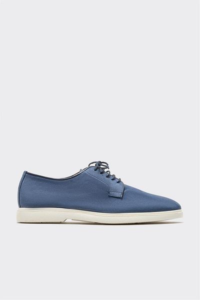 Elle Shoes Navy Blue Leather Men's Casual Shoes