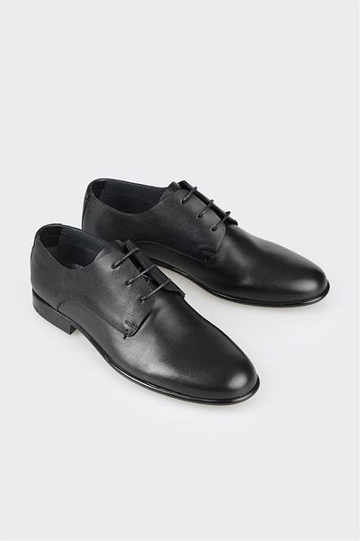 Elle Shoes Black Leather Men's Casual Shoes