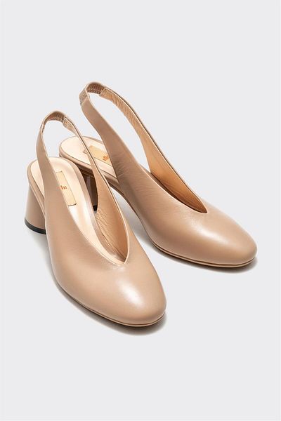 Elle Shoes Natural Leather Women's Heeled Shoes