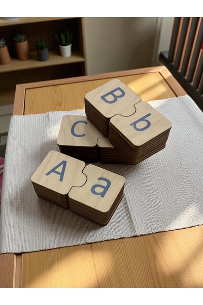 Mind of Toys مطابقة الحروف الأبجدية التركية، 29 حرفًا، أزرق، لغز الحروف الأبج...