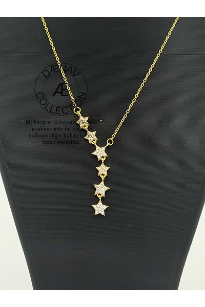 Daynav Stoned Star Y Necklace – Silver Color