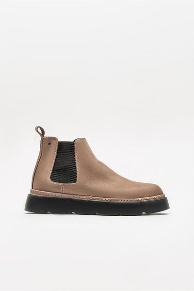 Elle Shoes Γκρι δερμάτινες ανδρικές casual μπότες