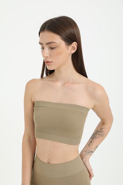 FOREVER MORE Στράπλες Crop Top