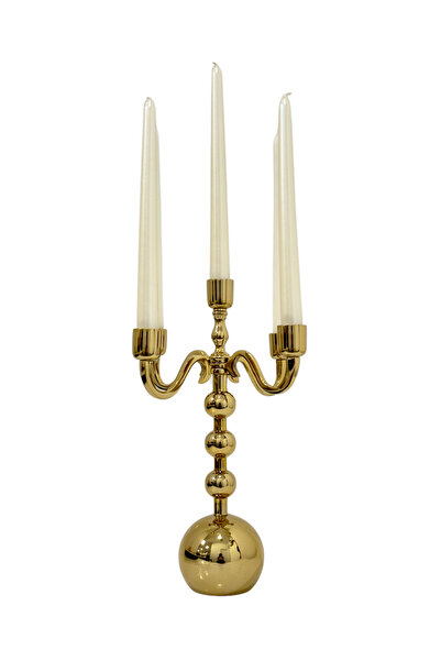 Lara Decor Gold 4 Kollu Şamdan