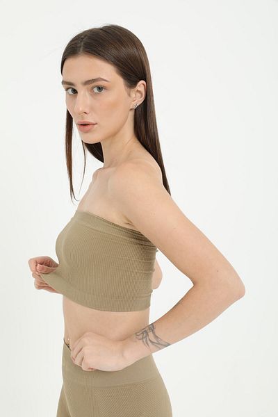 FOREVER MORE Στράπλες Crop Top