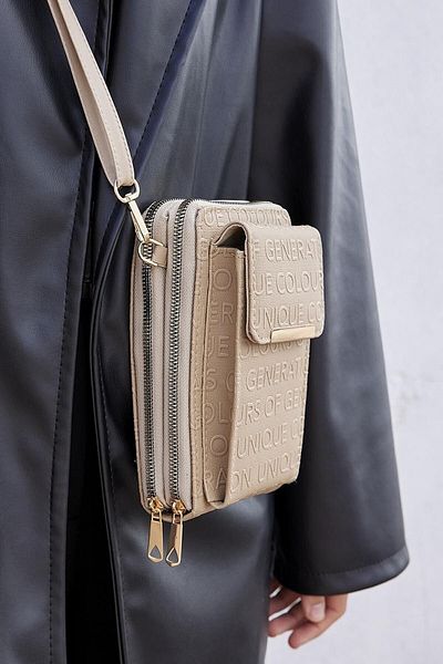 Wienna Women Wienna Mink Women's Cross Strap Wallet Bag with Phone Compartment Mopcpur01