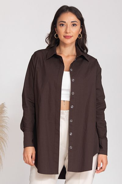 High Style Girls Asymmetrical Brown Hijab Tunic/Dress