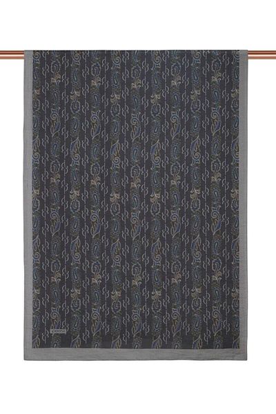 ipekevi İpekevi Monogram Patterned Tenzel Shawl