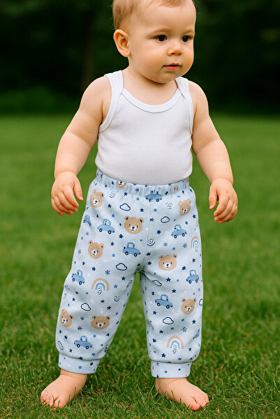 Kindo Baby 0/3 Ay 3/6 Ay 6/9 Ay 9/12 Ay - 1 Yaş,2yaş,3yaş,4yaş Penye Pantolon Çocuk Pijama, Bebek Pantolon