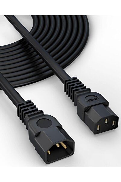 Derwell 1.5 Metre Güç Uzatma Kablosu PC Bilgisayar Monitör PDU Sahne Işığı Ba...