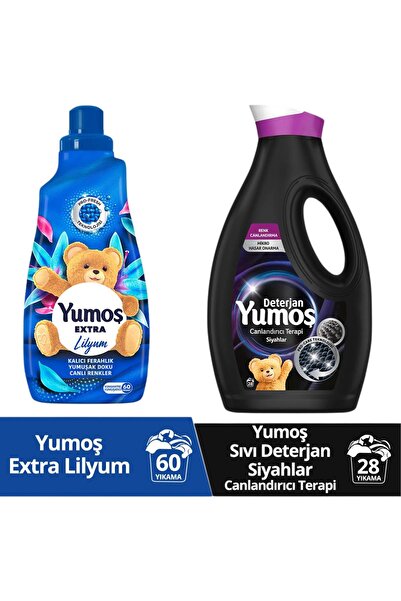 Yumoş Extra Lilyum Konsantre Yumuşatıcı 1440 ml - Sıvı Bakım Deterjanı Siyahl...