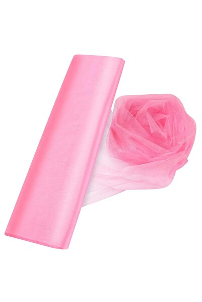 Choice 48x1000cm Light Pink 5/10M Organza Tulle Fabric Crystal Organza Roll, ...