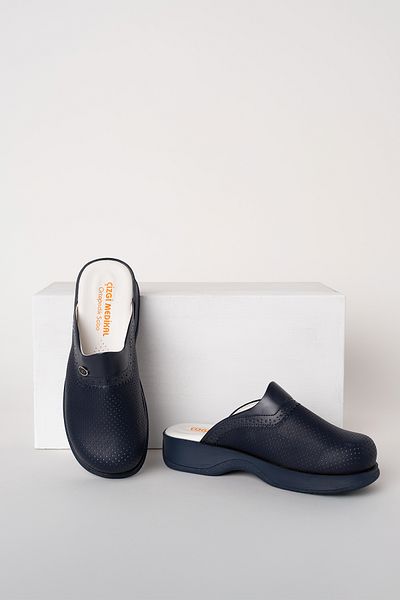 ÇİZGİ MEDİKAL Navy Blue Classic Perforated Women's Sabo Slippers Orthopedic Hospital Doctor Nurse Slippers