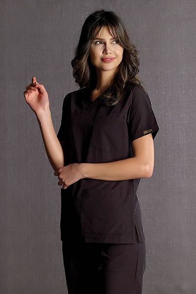 ÇİZGİ MEDİKAL Costum chirurgical negru din țesătură subțire