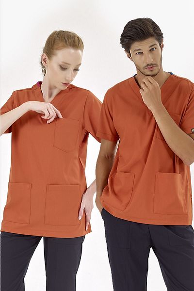ÇİZGİ MEDİKAL Tile Silva Luxury Lycra Doctor Nurse Single Top Jersey (țesătură Lycra de lux de înaltă calitate)