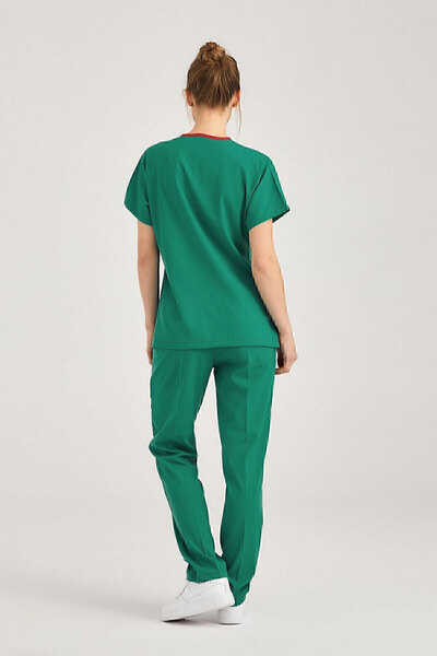 Pozitif Üniforma Operating Room Green Lycra Nurse Jersey Bottom Top Surgical Team Scrubs Uniform Surgical Jersey