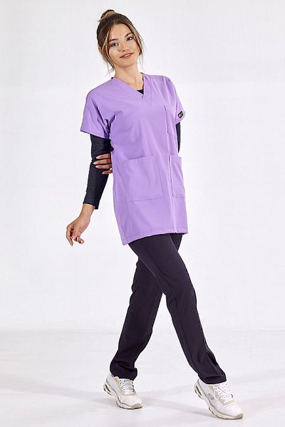 ÇİZGİ MEDİKAL Liliac de lux Lycra Greys Tunica Marime Single Top Jersey