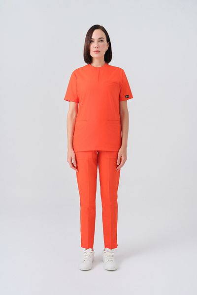 ÇİZGİ MEDİKAL Turunç Cool Best Lycra Scrubs Costum Uniformă de doctor asistentă din țesătură flexibilă reversibilă