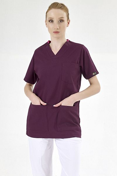 ÇİZGİ MEDİKAL Tricou de lux Plum Silva Lycra Doctor Nurse