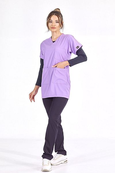 ÇİZGİ MEDİKAL Liliac de lux Lycra Greys Tunica Marime Single Top Jersey