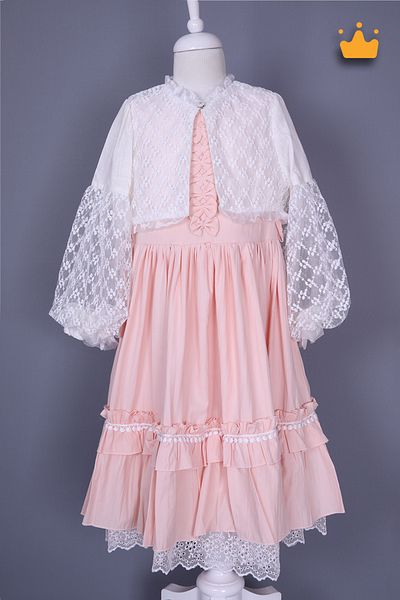 Babydola Holiday Girl's Dress with Bolero Set of 2 Salmon 13845