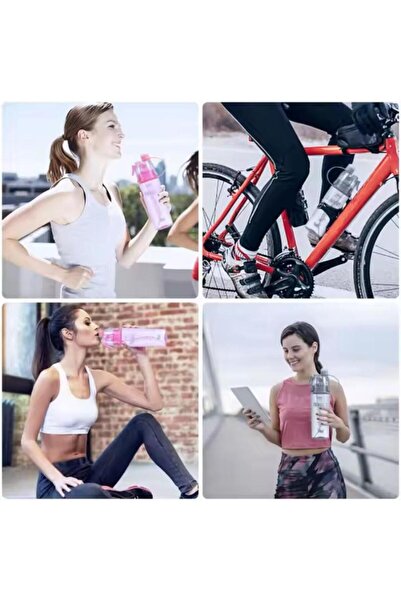 Generic Large Capacity Sports Water Bottle - 600 ml Cool And Cold, With Capacity Marking Water Bottle Spray