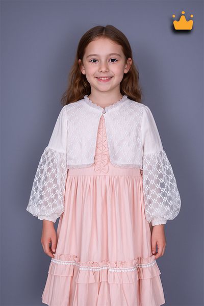 Babydola Holiday Girl's Dress with Bolero Set of 2 Salmon 13845