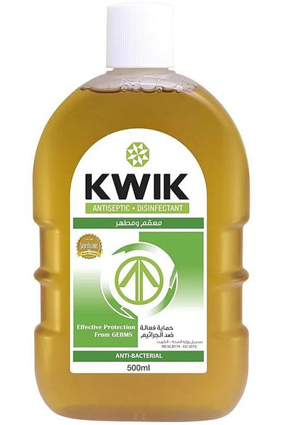 Kwik Antiseptic Disinfectant 1l 500ml | Powerful, Fast-acting Surface Cleaner