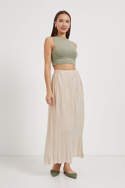 Arma Life Armalıfe 25073 Maxi Women's Skirt with Kraş Detail and Elastic Waist
