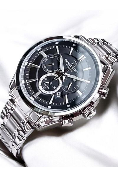 Daniel Klein Exclusive Silver Color Men's Wristwatch - Bracelet Gift
