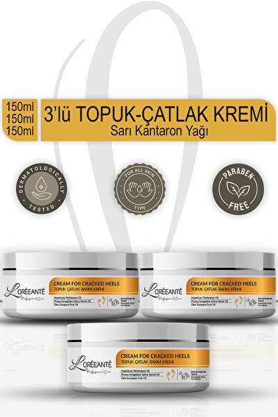 Loréeanté Topuk Ve Ayak Çatlak Bakım Kremi, Ayak Bakımı, Mucizevi Sarı Kantar...