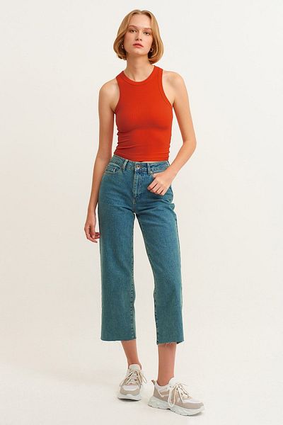 la & vetta Tricou tricot cu flori de rodie pentru damă