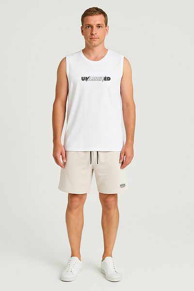 Cottonland Ανδρικό UNLIMITED Normal Cut O Neck Single Jersey Χτενισμένο Μονό ΛΕΥΚΟ