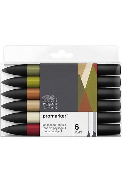 Winsor Newton Promarker 6-pack Landscape Tones / 0290117