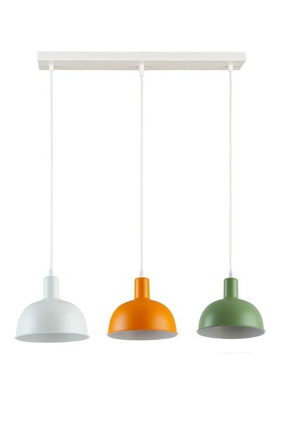 Modavize Marley Modern 3-Color Orange Green White Pendant Chandelier - Cafe-Kitchen Living Room Decorative