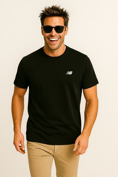 New Balance Ανδρικό μαύρο μπλουζάκι Nb Classic Logo