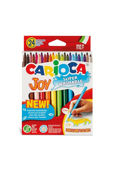 CARIOCA Super Washable Felt Tip Crayons 24 Pack
