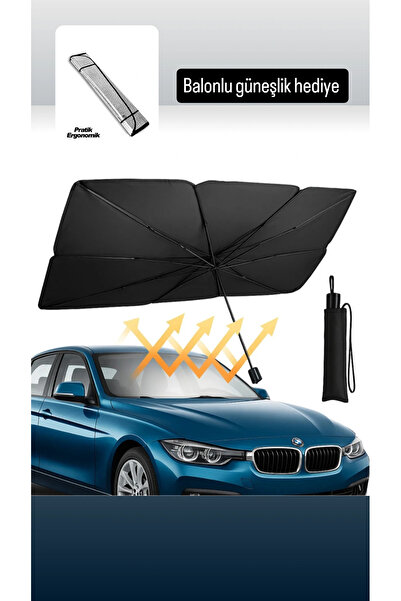 HOT POWER Tüm Araçlar Için Araba Ön Cam Uyumlu Güneşlik Katlanabilir Siyah 1 ...