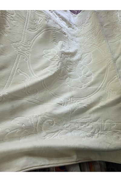 Kristal Double Blanket Solid Color Ecru