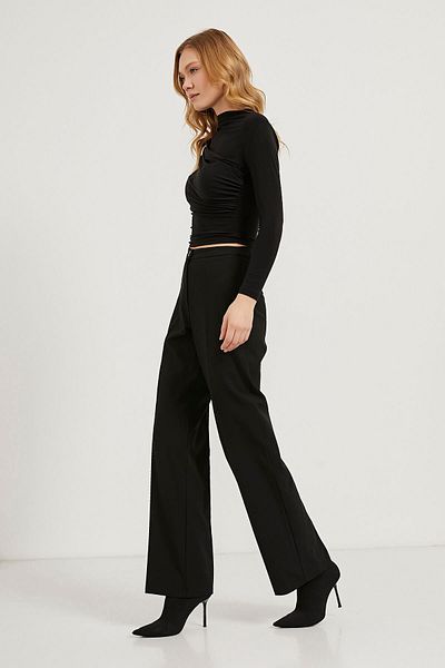 Arma Life Women's High Waist Wide Leg Black Palazzo Trousers