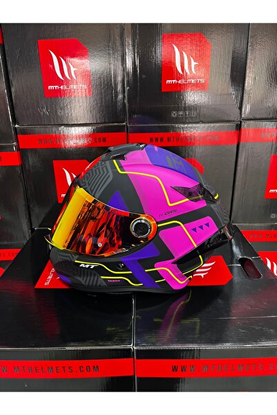 MT Helmets Targo S Brik C8 kask (şeffaf vizörlü)