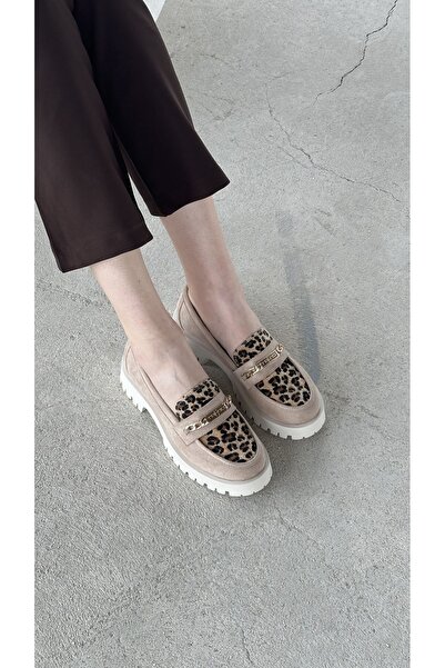 Letafia Brenda Bej Leopar Desenli Loafer