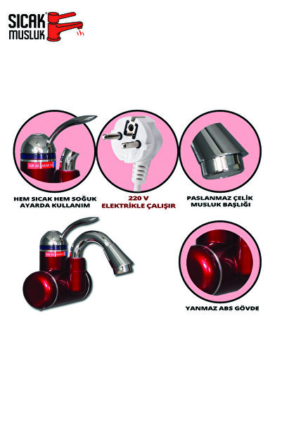 Sıcak Musluk Electric Thermal Water Heater - Water Heater, Faucet Wall Mounted, Dsg-5k